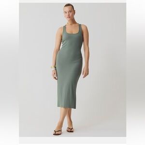 J. Crew Green Midi Dress